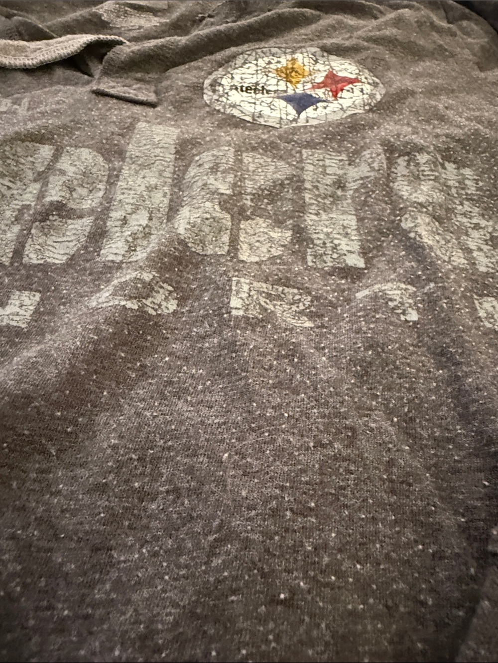 Long Sleeve Pittsburgh Steelers Henley - Men's Charcoal - Picture 4 of 9